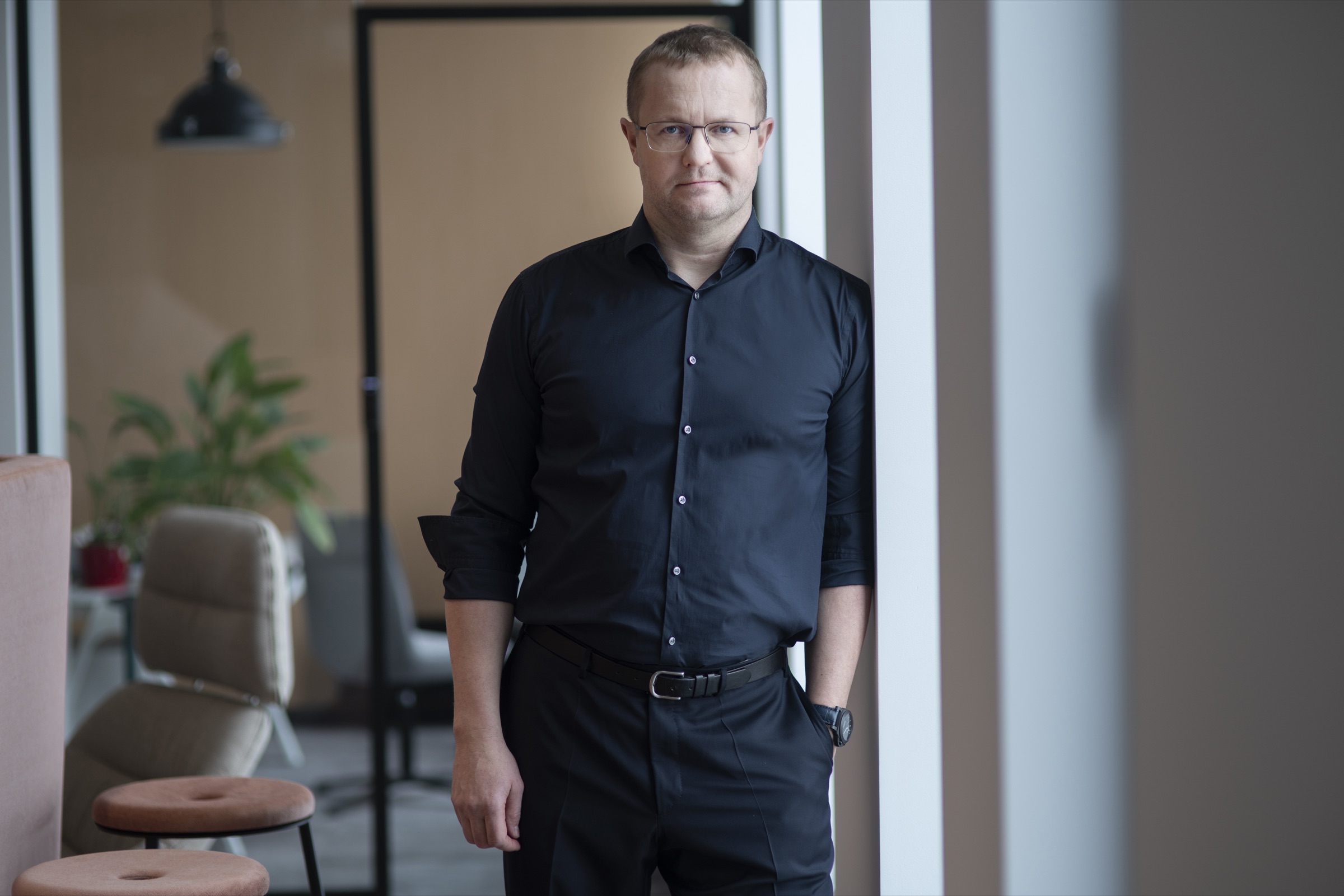 Paweł Jarski podczas uroczystości w Akademii Leona Koźmińskiego